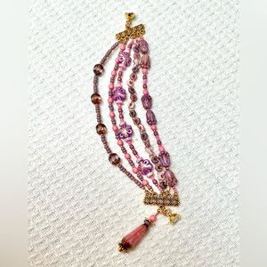 🌸5 Strand Czech Glass Bracelet